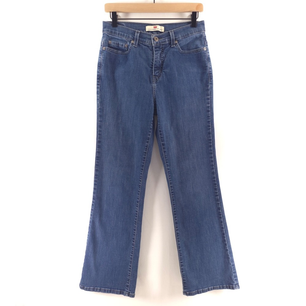 Levi's Women Jeans 512 Perfectly Slimming 10M Blue Bootcut Stretch Mid Rise